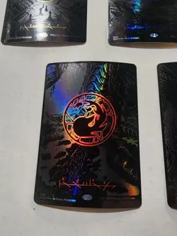 MTG Phyrexia Oil Slick Raised FOIL Basic Land Set #365 - #369 ONE OF EACH COLOR - Image 5