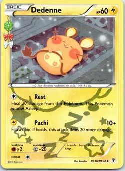 Pokemon Dedenne RC10/RC32 Generations Radiant Collection Holo Uncommon - Image 1