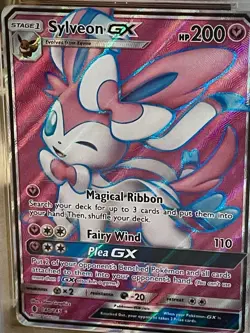 2017 Pokemon Sun & Moon #140 FA/Sylveon Gx Guardians Rising PSA Graded 9 MINT - Image 2