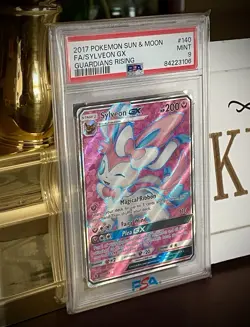 2017 Pokemon Sun & Moon #140 FA/Sylveon Gx Guardians Rising PSA Graded 9 MINT - Image 4