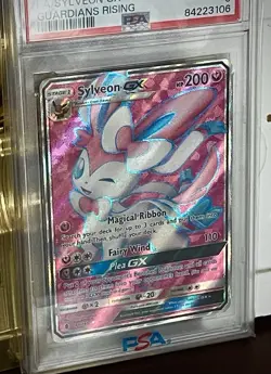 2017 Pokemon Sun & Moon #140 FA/Sylveon Gx Guardians Rising PSA Graded 9 MINT - Image 5