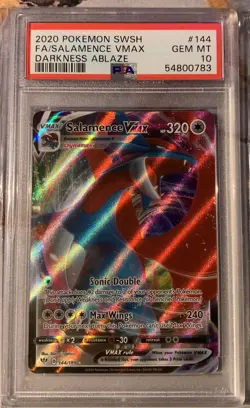 2020 Pokemon - SWSH Darkness Ablaze- FA Salamence VMAX - PSA 10 - Image 1