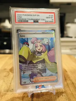 PSA 10 IONO 124 BLACK STAR PROMO PREMIUM TOURNAMENT COLLECTION POKEMON 💎 - Image 1