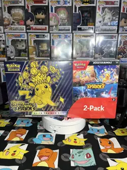 Pokemon TCG Surging Sparks ETB + Booster Bundle Costco 2-Pack Sealed - Image 1