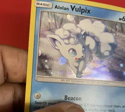 Pokemon Alolan Vulpix 21a/145-Guardians Rising Holo Promo Alternate Art (Swirl) - Image 5