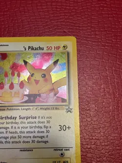 Wizards Birthday Pikachu Original Owner Vintage Pokemon TCG Black Star Promo 24 - Image 3