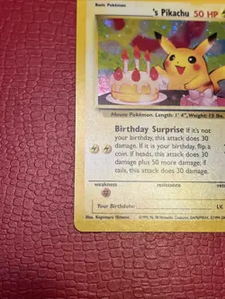 Wizards Birthday Pikachu Original Owner Vintage Pokemon TCG Black Star Promo 24 - Image 5