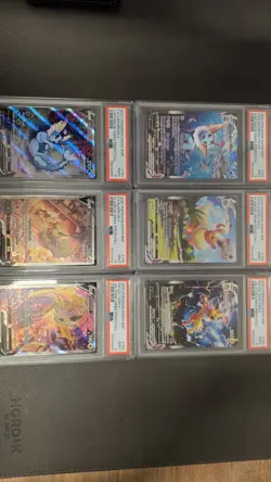 2021 POKEMON BLACK STAR PROMO FLAREON VAPOREON JOLTEON VMAX V PSA9 SET - Image 1