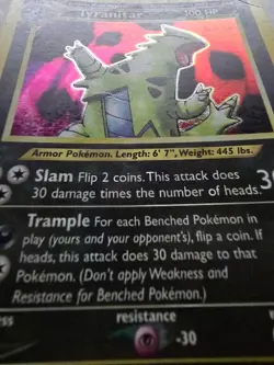Tyranitar 12/75 Holo Rare Pokemon 2001 Neo Discovery DMG - Image 2