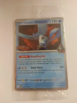 Pokemon TCG Team Rocket's Articuno 51/182 Destined Rivals Best Buy Promo Sealed! - Image 1
