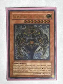 Yugioh Arcana Force XXI - The World LODT-EN016 Ultimate Rare 1st Ed NM - Image 1