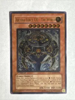 Yugioh Arcana Force XXI - The World LODT-EN016 Ultimate Rare 1st Ed NM - Image 3