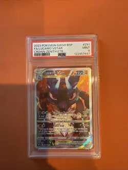 2023 Pokemon SWSH BSP Lucario VSTAR Crown Zenith ETB Card #291 Mint 9 - Image 1