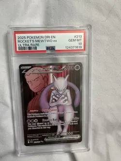 Team Rockets Mewtwo EX 213/182 Destined Rivals Card PSA 10 Gem Mint - Image 1