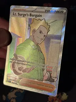 Pokemon Cards Lt. Surge’s Bargain 170/132 Secret Rare Mega Evolution - (NM) - Image 3