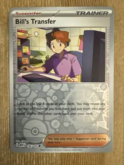 Bill's Transfer Reverse Holo NM 156/165 Scarlet & Violet 151 Pokemon Card - Image 1