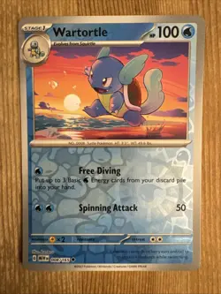 Wartortle Reverse Holo 008/165 Scarlet & Violet 151 Pokemon Card NM - Image 1