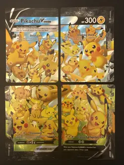 Pikachu V-Union [Set of 4] SWSH: Sword & Shield Promo Cards Holo - Image 1