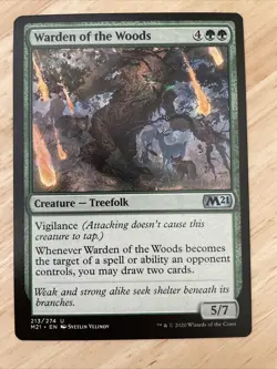MTG Warden of the Woods Core Set 2021 #213/274 Regular Uncommon M21 NM/M - Image 1