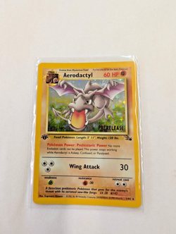 Pokemon TCG Aerodactyl 1/62 Holo First Edition Fossil Pre-Release LP Excellent!! - Image 3