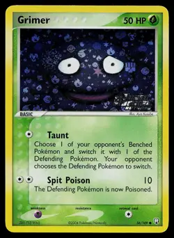 Pokemon Card - Grimer SWIRL Team Rocket Returns 56/109 Reverse Holo Stamped - Image 1