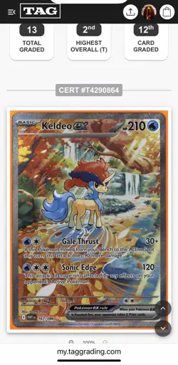 2025 Pokemon English White Flare - Keldeo ex 167/086 SIR - TAG 10 - PSA CGC - Image 5