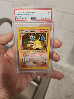 2000 Pokemon Charizard Holo Base Set PSA Graded 3 - Image 3