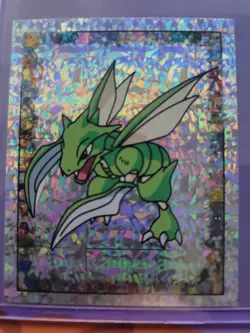 SCYTHER STICKER #S19 POKEMON SERIES 1 COLLECTION MERLIN 1999 HOLO / FOIL - Image 1
