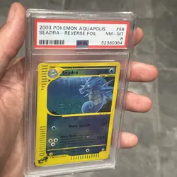Pokemon Aquapolis 2003 Seadra 58/147 Reverse Holo PSA 8 - Image 4