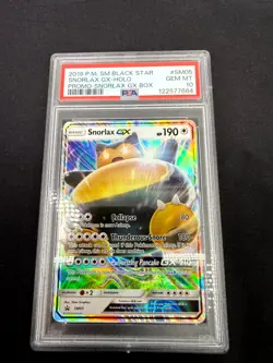 Snorlax GX 2016 Pokemon Sun & Moon Black Star Promo PSA 10 - Image 1
