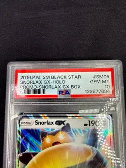 Snorlax GX 2016 Pokemon Sun & Moon Black Star Promo PSA 10 - Image 4