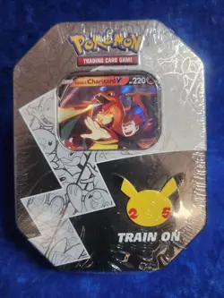 Pokemon 25th Anniversary Celebrations Tin Set: Lance's Charizard & Dark Sylveon - Image 3