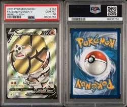 PSA 10 GEM MINT Sandaconda V 184/192 Rebel Clash FA Ultra Rare Holo Pokemon 2020 - Image 3