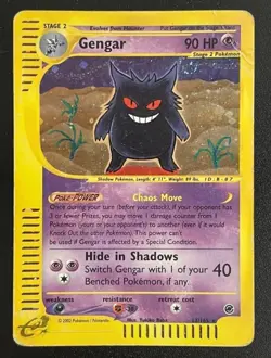 Pokemon Card- Gengar-Expedition-Holo-13/165-Rare-NoCrystal-ENG-Played - Image 1
