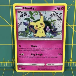 Mimikyu Promo SM163 Team Up Blister Pokemon Card Excellent LP Sun & Moon Holo - Image 1