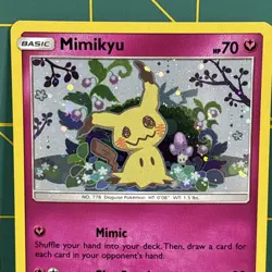 Mimikyu Promo SM163 Team Up Blister Pokemon Card Excellent LP Sun & Moon Holo - Image 3