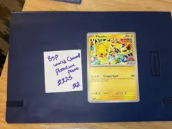 Pokemon Pikachu TCG Promo Card SVP 225 2025 World Championships - Image 1