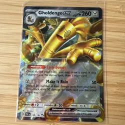 Gholdengo EX 139/182 Sv04: Paradox Rift Holo Card Fresh Pack - Image 1