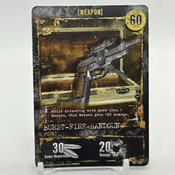 Resident Evil Deck Building Game Assault Machine Gun WE-011 Weapon Card Bandai - Image 1