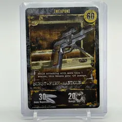 Resident Evil Deck Building Game Assault Machine Gun WE-011 Weapon Card Bandai - Image 3