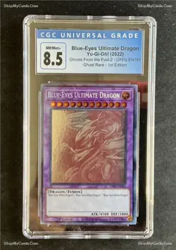 Yu-Gi-Oh! Blue-Eyes Ultimate Dragon Ghost Rare Card GFP2-EN181 CGC 8.5 - Image 1