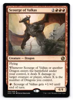 Scourge of Valkas NM Iconic Masters 145/249 MTG Regular - Image 1