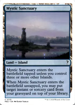 MTG Mystic Sanctuary (White Border) Normal NM Mystery Booster 2 Magic 110 - Image 1