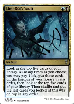 MTG Lim-Dul's Vault (White Border) Normal NM Mystery Booster 2 Magic 87 - Image 1