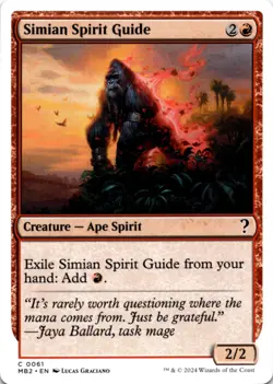 MTG Simian Spirit Guide (White Border) Normal NM Mystery Booster 2 Magic 61 - Image 1