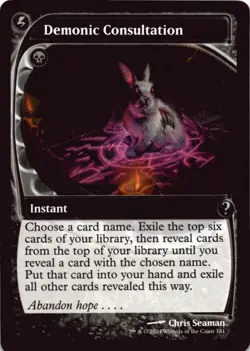 MTG Demonic Consultation (Future Sight) Normal NM Mystery Booster 2 Magic 181 - Image 1