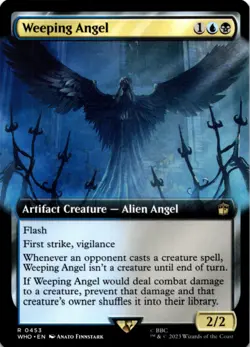 MTG Weeping Angel (Extended Art) Normal NM Universes Beyond: Doctor Who Magic 45 - Image 1