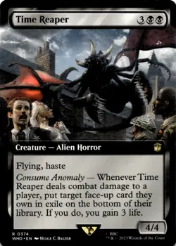 MTG Time Reaper (Extended Art) Normal NM Universes Beyond: Doctor Who Magic 374 - Image 1