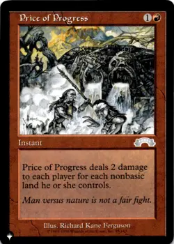 MTG Price of Progress (EXO) Normal NM The List Reprints Magic 95/143 - Image 1