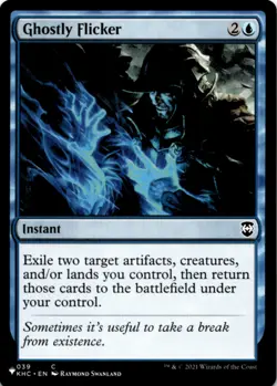 MTG Ghostly Flicker Normal NM The List Reprints Magic 039 - Image 1